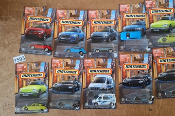 Afbeelding van Matchbox European Streets modelauto's met schade aan de verpakkingen