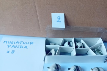 Afbeelding van Miniatuur Panda's 8 stuks