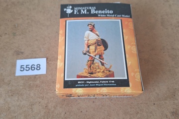 Afbeelding van Miniaturas F. M. Beneito White Metal Cast Model Highlander, Falkirk 1746