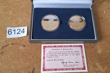 Afbeelding van Zilver munten Seoel 1988