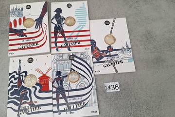 Afbeelding van 10 Euro Zilver Munten frankrijk Jean Paul Gaultier collectie 5 stuks