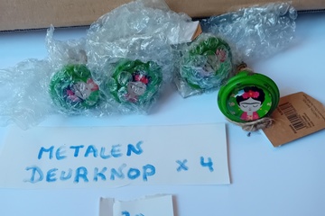Afbeelding van Deurknoppen metaal 4 stuks