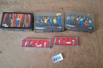 Afbeelding van Preiser, Verzameling miniatuurfiguren en reizigers (set van 5 doosjes)