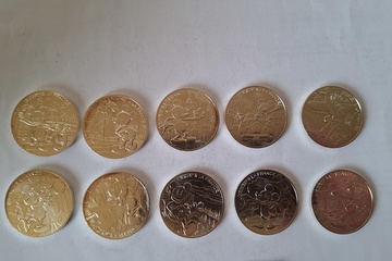 Afbeelding van Zilver Munten Frankrijk Mickey Mouse collectie 10 euros 