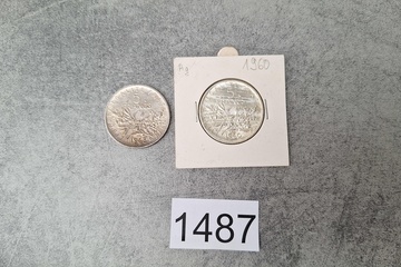 Afbeelding van Zilver munten Frankrijk 5 Francs 2 stuks
