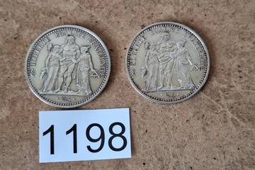 Afbeelding van Zilver munten Frankrijk 10 Francs 2 stuks