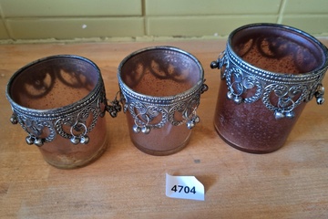 Afbeelding van Glazen met versierde rand 3 stuks