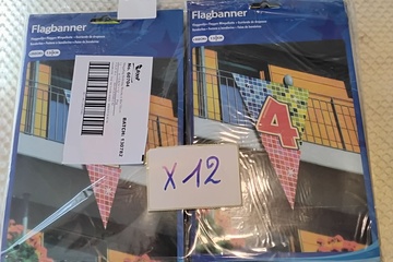 Afbeelding van 12x Vlaggenlijn cijfer 4