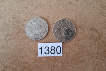 Afbeelding van Zilver Munten Leopold II 5 Fr 2 stuks