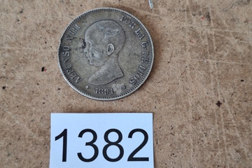 Afbeelding van Zilver Munt 5 Pesetas