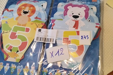 Afbeelding van 12x Vlaggenlijn cijfer 5
