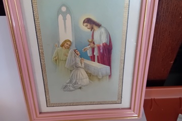 Afbeelding van Religieus tafereel in kader