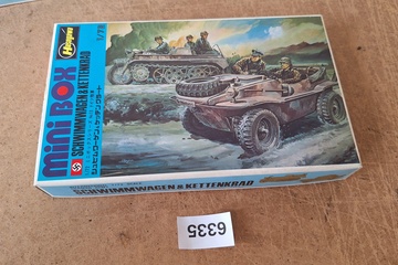 Afbeelding van Hasegawa, Schwimmwagen & Kettenkrad (Mini Box Series No. 13) modelbouwset 1:72