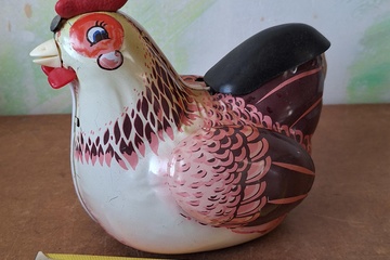 Afbeelding van Blikken speelgoed kip