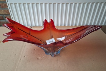 Afbeelding van Glazen schaal rood