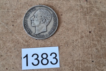 Afbeelding van Zilver Munt 5 Pesetas