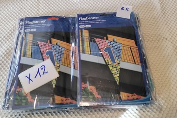 Afbeelding van 12x Vlaggenlijn cijfer 1