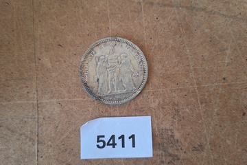 Afbeelding van Zilver Munt 5 francs  Frankrijk