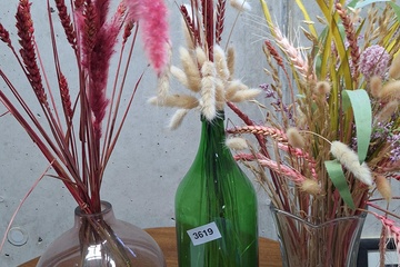 Afbeelding van Vazen met gedroogde bloemen 3 stuks