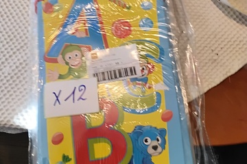 Afbeelding van 12x Wimpelkette letters/cijfers/dieren