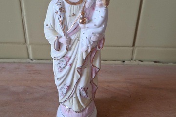 Afbeelding van Beeld Jezus & Sitn Jozef Biscuit H 24cm