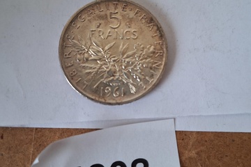 Afbeelding van Zilver munt Frankrijk 5 francs