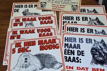 Afbeelding van Waarschuwingsborden plastic honden lot