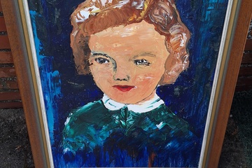 Afbeelding van Schilderij portret gesigneerd