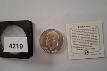 Afbeelding van Zilver Dollar Eisenhouwer met certificaat