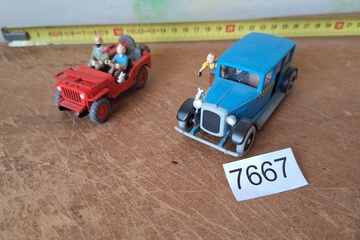 Afbeelding van Met Kuifje in de Auto Modelauto Moulinsart