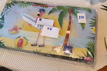 Afbeelding van 6x Flamingo decoratiebord