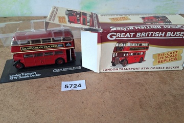 Afbeelding van Atlas Editions Great British Buses, London Transport RTW Double Decker Bus 'Jacob's Cream Crackers', 1:76