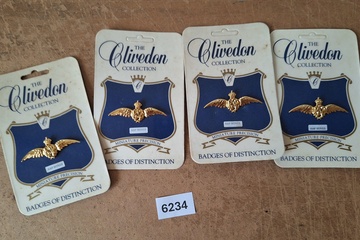 Afbeelding van The Cliveden Collection, Set van 4 "RAF Wings" miniature precision speldjes / badges