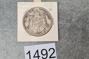 Afbeelding van Zilver munt Napoleon III 5 francs