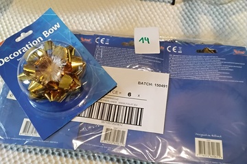 Afbeelding van 6x Gouden cadeaustrik Led