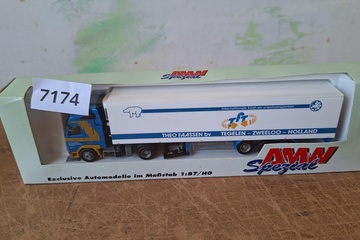 Afbeelding van AWM Scania 'Theo Faassen bv Tegelen - Zweeloo - Holland' vrachtwagen met koeloplegger (1:87)