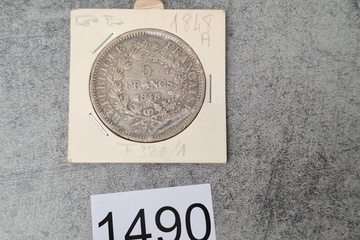 Afbeelding van Zilver Munt Hercule Frankrijk 5 Francs