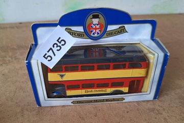 Afbeelding van Oxford Die-Cast, Guy Arab Utility Double Decker Bus 'Blue Triangle', 1:76