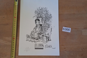 Afbeelding van Ex-Libris prent