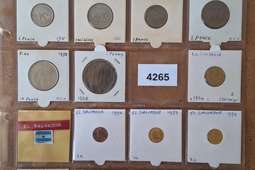 Afbeelding van lot munten Ierland & El Salvador