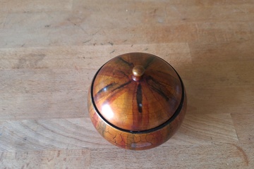 Afbeelding van Houten sierpotje Diameter 10cm H 7 cm