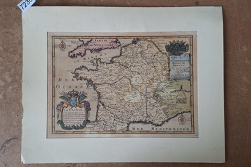 Afbeelding van oude map Frankrijk