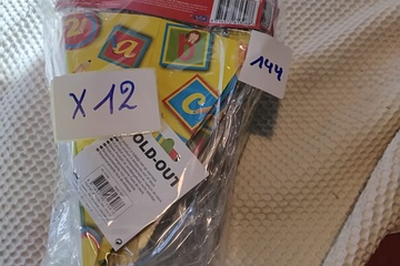 Afbeelding van 12x Wimpelkette letters/cijfers/dieren