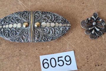 Afbeelding van Zilver broche +/- 19,94 gr.
