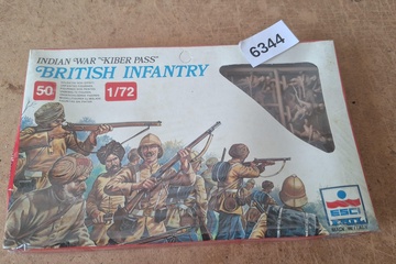 Afbeelding van ESCI, Indian War "Kiber Pass" British Infantry nr. 8352 miniatuurfiguren set 1:72
