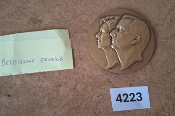 Afbeelding van Belgische penning Albert & Paola