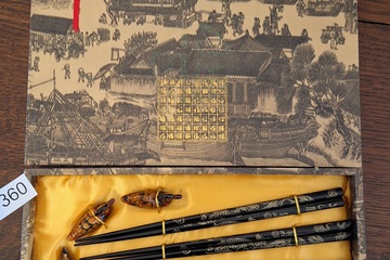 Afbeelding van Houten eetstokjes set