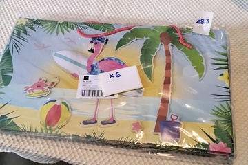 Afbeelding van 6x Flamingo decoratiebord