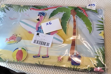 Afbeelding van 6x Flamingo decoratiebord