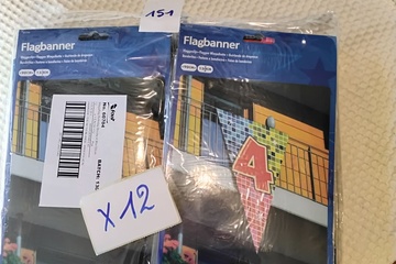 Afbeelding van 12x Vlaggenlijn cijfer 4